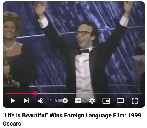 la vita è bella Vignette youtube de la vie est belle